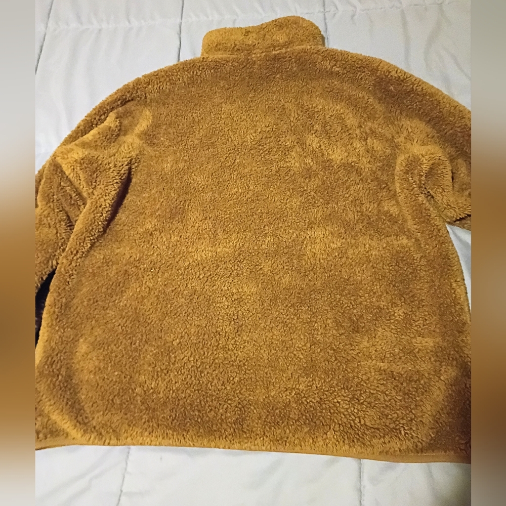 Uniqlo Fluffy Yarn Fleece Brown Full Zip Jacket - Picture 4 of 5